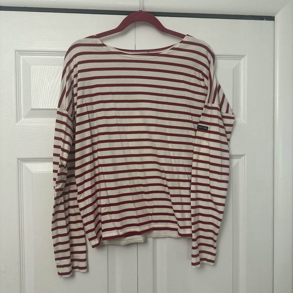Saint James Red and White Striped Top